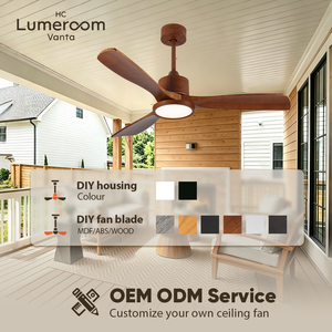 USA In Stock Modern 36 Inch <b>Ceiling</b> Fan with <b>Light</b> Solid Wood Quiet DC Motor <b>Remote</b> <b>Control</b> for Indoor Spaces - Product Image 4