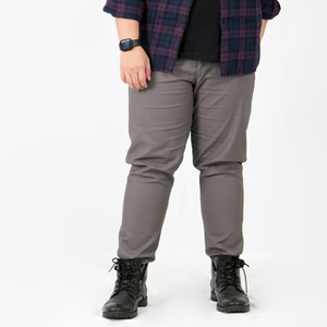 Jay hommes grande taille 100% coton Chino pantalon mode décontracté plat avant pantalon avec fermeture à glissière braguette - Product Image 1