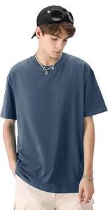 T-shirt tricoté unisexe 100% coton, coupe ample, respirant, décontracté, impression numérique, décoration de logo, pour homme - Product Image 3