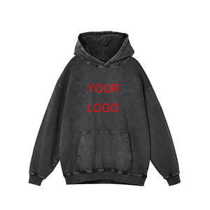 Sudadera con Capucha Bordada Vintage para Hombre, al por Mayor, de Invierno, Lavada, de Algodón Grueso, con Estampado 3D, Lavado Ácido, Tie Dye, Gruesa - Product Image 1