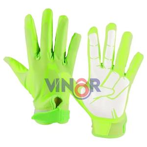 Gants de football américain personnalisés les plus vendus à vendre, gants de gardien de but de football américain pour jeunes de haute qualité et durables en latex - Product Image 4