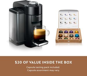 Para Vertuo Coffee & Espresso Maker por De'Longhi Electric French Hotel Use Piano Black con Aeroccino Milk Frother - Product Image 4