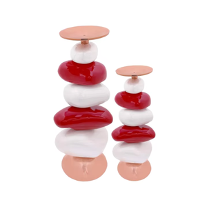 Metal Pillar Stone <b>Candle</b> Holder for Home Wedding Birthday Valentine's Easter & Christmas Celebrations Votive <b>Candle</b> <b>Stand</b> Jars - Product Image 4