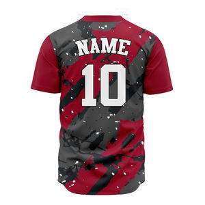 Camiseta de Béisbol Personalizada con Nombre y Número Impresos y Cosidos, 100% Poliéster Transpirable, Talla Grande - Product Image 2