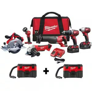 ชุดเครื่องมือไร้สาย 18V คอมโบ 9 ชิ้น ชุดเครื่องมือแบตเตอรี่ลิเธียมไอออน - Product Image 2