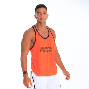 Camiseta sin mangas de gimnasio para hombre de gran tamaño y excelente valor 100% algodón con estampado personalizado de talla grande Stringer Tops - Product Image 3