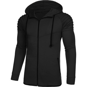 Men Zip Hoodies Comfortable Lightweight Cotton Quick Dry Solid Color with Custom Embroidery Hoodi Man New Arrival Latest Design - Product Image 3