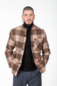 Venta al por mayor: Chaqueta casual de invierno fina con cuello redondo y botones para hombre, estilo streetwear con patchwork, cortavientos, para venta al por mayor en la UE. - Product Image 6