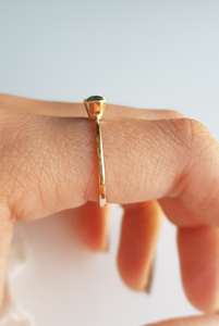 Anillo Solitario de Esmeralda con Corte Asscher y Engaste de Bisel en Oro Sólido de 14K, Piedra de Nacimiento de Mayo, Regalo para Boda, Compromiso o Fiesta, Unisex - Product Image 6