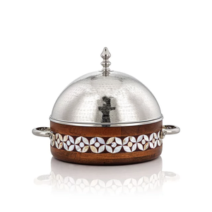 Oriente Medio Diseño de tendencia Resina Madre Perla Tapa de acero Olla caliente Stock Sopa Stock Ollas Almacenamiento Diseño único Tendencia Servir - Product Image 4