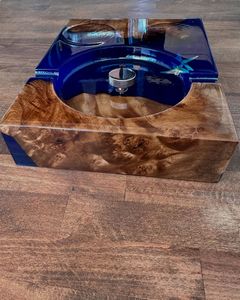 Traditional Indian Wooden <b>Ashtray</b> With Floral Carvings Perfect For Ethnic Decor And Smoking Accessory Collections - Product Image 5