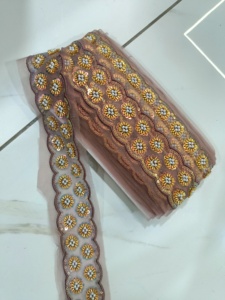 ลูกไม้ปักเลื่อมฝรั่งเศสสไตล์แอฟริกันสำหรับใส่ไปงานปาร์ตี้ผ้าลูกไม้ประดับด้วยหินและไข่มุกสำหรับออกแบบกูตูร์ - Product Image 3