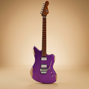 Guitare électrique en acier VS200 avec vibrato verrouillable Floyd Rose authentique, manche en érable flammé torréfié et micros SBS Alnico V - Product Image 1
