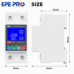 EPEPRO Smart Home Life MCB 1P + N WIFI Commutateur intelligent <span class=keywords><strong>Smartlife</strong></span> 1-63A Compteur d'énergie WIFI Disjoncteur Interface de communication - Product Image 2