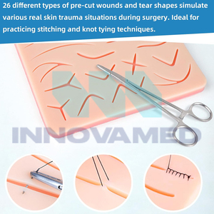 แผ่นเย็บซิลิโคนเกรดทางการแพทย์แบบแมนนวล3ชั้นใช้ซ้ำได้ - Product Image 6