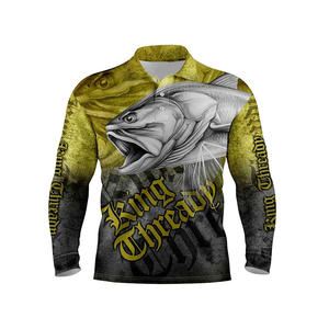 Polos de pesca para hombre de poliéster 100% de alta calidad, ropa deportiva impresa personalizada UPF 50, diseño transpirable - Product Image 2