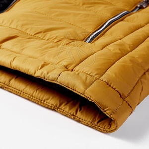 2026 Top Selling Custom <b>Design</b> Men's Winter Puffer Jacket with Canvas Fabric Stand Collar Front Logo-High Quality - Product Image 6