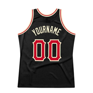 Maillot de basket-ball personnalisé noir avec garniture dorée, uniforme d'équipe en maille sans manches, nom et numéro personnalisés - Product Image 6