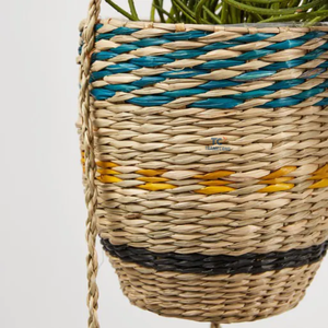 Hot Design Natural Seagrass Plant Pot, Seagrass Woven Plant <b>Basket</b> Handmade Indoor Plants Pots Flower Pots and Planters - Product Image 6