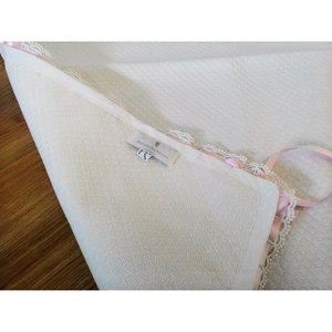 Woven Flannel Sherpa Blanket-<b>Super</b> <b>Soft</b> Knitted Plaid Rhombus Pink Bear Design Custom Size American for Home <b>Bedding</b> Outdoor - Product Image 3