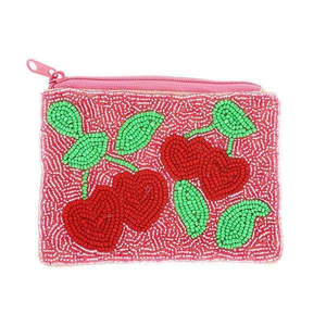 Traditional Indian Seed Beads <b>Work</b> Coin <b>Pouch</b> Ethnic Design Wholesale beaded coin purses with intricate handmade patterns - Product Image 3