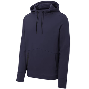 Sudadera con Capucha Azul Marino para Hombre, Corte Regular, Manga Larga, Informal, Tejida, con Bolsillo con Cremallera, Transpirable, Tejido FRENCH TERRY - Product Image 2