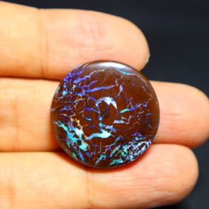 58.00 carats australien Boulder Opal Cabochon naturel brun chocolat et violet Koroit opale pierres précieuses en vrac - Product Image 1