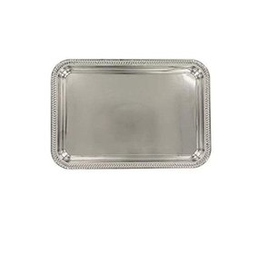Plateau de service classique à un niveau en aluminium attrayant avec un design élégant, passe au lave-vaisselle, vaisselle de table pour la maison, pour l'approvisionnement hôtelier - Product Image 4
