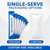 Pochettes à bec verseur, sachets stick-pack et sachets à trois soudures latérales pour compléments alimentaires en poudre à portion individuelle, qualité alimentaire, personnalisables