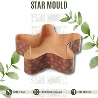 Moule à gâteau en papier en forme d'étoile, jetable, écologique, plaque de cuisson personnalisée, compatible micro-ondes, Del Pin