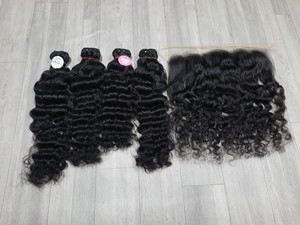 La plus nouvelle extension de cheveux de trame européenne humaine Remy confortable et Invisible haut confort vague profonde caractéristique paquet de matières premières - Product Image 6