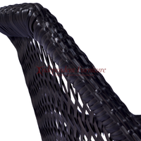 Chaise de jardin moderne, durable, légère, imperméable, marron, confortable, écologique, en rotin synthétique, avec structure en aluminium, pour la maison