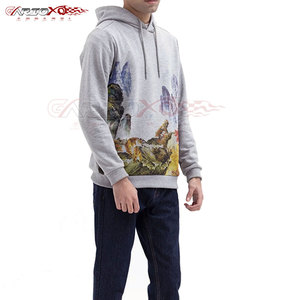 Sudadera con capucha gráfica básica para hombres con diseño de estampado afilado y capucha con cordón ajustable Sudadera con capucha estampada a la moda para hombres - Product Image 5