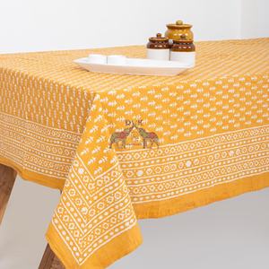 Nouvelles nappes rectangulaires en coton imprimé floral Dabu personnalisées pour les mariages, les fêtes et les décorations extérieures - Product Image 3