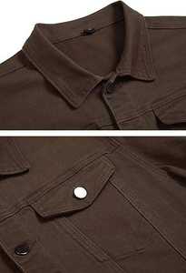 Vestes pour hommes Veste en jean Veste en denim pour hommes Déchirée Slim Fit Stretch Veste de camionneur Classique Veste en denim décontractée OEM - Product Image 4