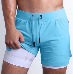 Pantalones cortos deportivos de alta calidad para hombre, pantalones cortos de malla de cintura media, bolsillo de entrenamiento de gimnasio personalizado para baloncesto, pantalones cortos de poliéster para hombre - Product Image 2