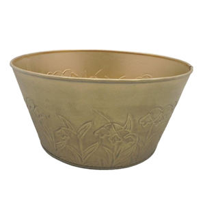 Maceta de hierro de latón ahumado utilizada para jardinería, macetas de jardinería para interiores y exteriores, contenedores decorativos para el hogar, suministros de jardín - Product Image 2