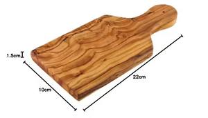 H.M.A Handicrafts Planche à découper en bois d'olivier miniature rustique Planche à découper et à servir artisanale avec poignée - Product Image 4