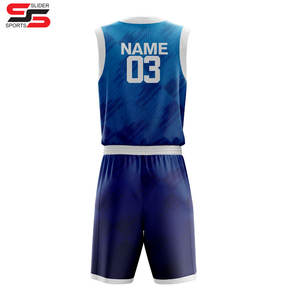 Ensemble de maillots de basket-ball unisexe personnalisés à séchage rapide, uniforme en maille respirante, conception de logo, impression par sublimation, vêtements de basket-ball - Product Image 4