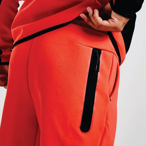 OEM Design 69% Cotton 31% Polyester Orange Men Tech Fleece Tracksuit <b>Full</b> <b>Zip</b> <b>Hoodie</b> Joggers Sweatpants Sweatsuit - Product Image 6