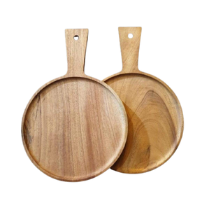 Plateau en bois fabriqué à la main pour une salle à manger élégante Finition naturelle Plateau en bois durable dans des formes carrées ovales rondes pour la cuisine à domicile - Product Image 1