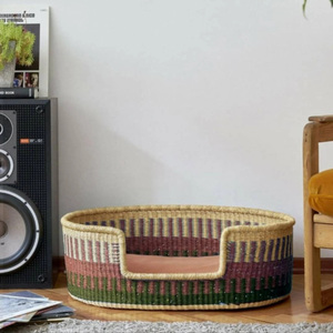 ตะกร้าที่นอนสัตว์เลี้ยงหญ้าทะเลสานเป็นมิตรต่อสิ่งแวดล้อมพร้อมที่นอนขายส่ง - Product Image 5