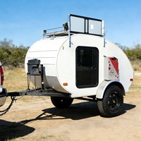 Petite caravane de camping en forme de larme personnalisée |   Mini caravane de voyage légère et caravane d'aventure en plein air à vendre