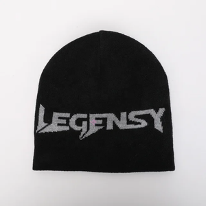 Gorro con etiqueta tejida personalizada al por mayor de alta calidad, gorro liso acrílico Unisex bordado teñido, Gorras acanaladas de punto, gorro de esquí de invierno - Product Image 5