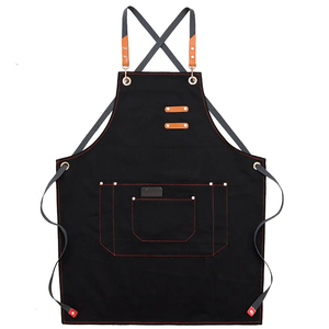 Venta al por mayor de lona de alta resistencia delantal de trabajo impermeable y ajustable estilo único para la cocina o salón uso precio barato - Product Image 4