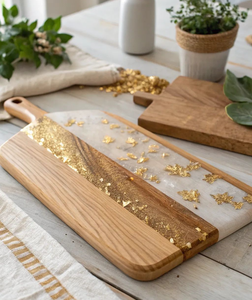 Tabla de Cortar de Resina de Madera de Alta Calidad |   Madera maciza con incrustaciones de resina de color |   Tabla Multiusos para Cortar, Servir y Exhibir - Product Image 3