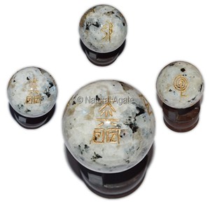 Mayorista de Bolas de Cristal de Ágata Personalizadas con Símbolos de Reiki - Product Image 4