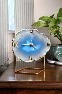 Look captivant maison bureau et horloges de table support d'horloge en métal poli moderne décorations de table articles de bureau à prix réduit - Product Image 4