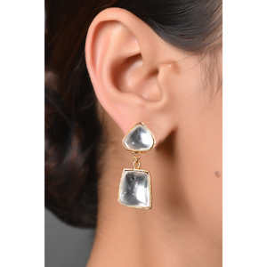 Uncut Kundan Polki <b>Fine</b> <b>Jewelry</b> <b>Set</b> Includes Necklace Earrings Bracelet - Product Image 1