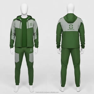 Ensemble de survêtement camouflage pour homme, style vintage, léger, 100% polyester, sweat à capuche zippé et pantalon de jogging - Product Image 2